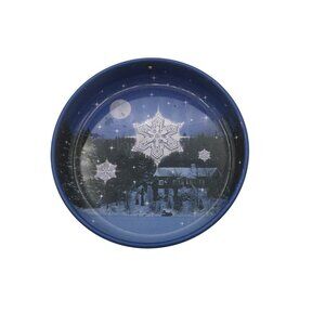 Avon Representative 1998 Happy Holidays Decorative Tin Plate Winter Scene